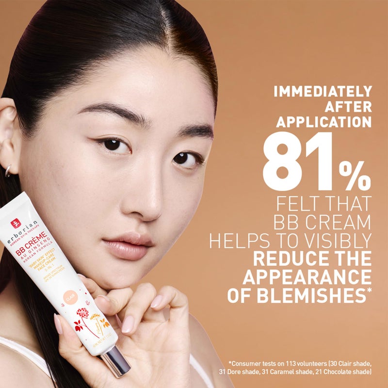Erborian BB Cream with Ginseng, Fair (Clair) - Lightweight Buildable Coverage with SPF 20 & Ultra-Soft Matte Finish Minimizes Pores & Imperfections - Korean Face Skincare - 0.5 Oz - Image 5
