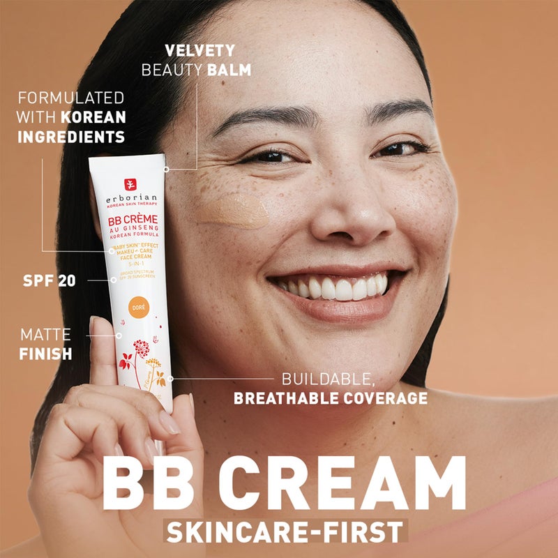 Erborian BB Cream with Ginseng, Fair (Clair) - Lightweight Buildable Coverage with SPF 20 & Ultra-Soft Matte Finish Minimizes Pores & Imperfections - Korean Face Skincare - 0.5 Oz - Image 2