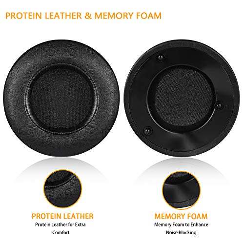 Jarmor ManO'War Earpads, JARMOR Replacement Memory Foam Ear Cushion Kit Pad Cover for Razer Razer ManO'War Headphone ONLY (Black) - Image 3