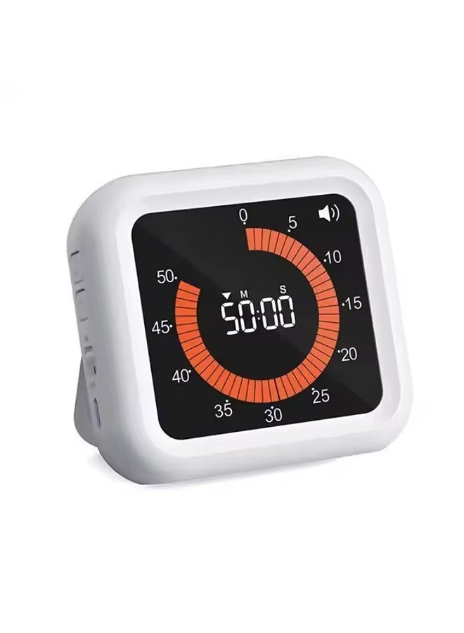 مؤقت دوار ذكي صامت ومرئي تناظري للأطفال والكبار مع عداد ساعات تنبيه اختياري للمطبخ وغرفة القراءة الداخلية - Image 1