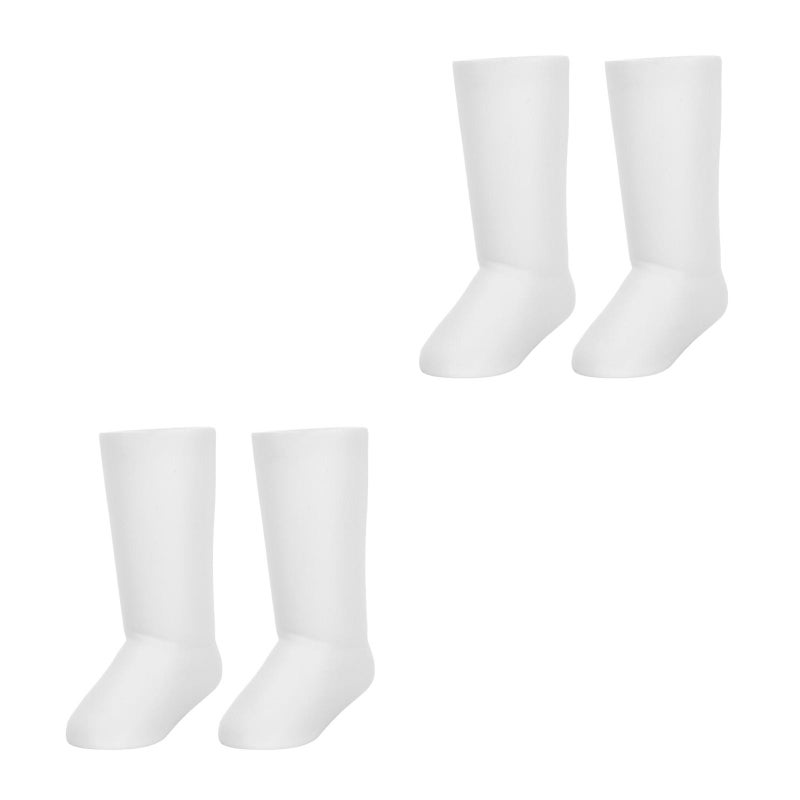 4 pcs Mannequin Foot Models For Displaying Ankle Bracelet And Foot Jewelry In Shops And Homes White Sock Display Foot Mannequin For Socks And Shoes - Image 1