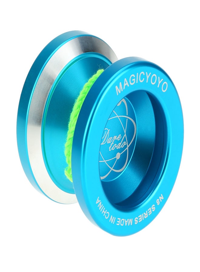 Magic Yoyo Professional Magic Yoyo N8 Aluminum Alloy Metal Yoyo 8 Ball KK Bearing with Spinning String for Kids Blue - Image 1