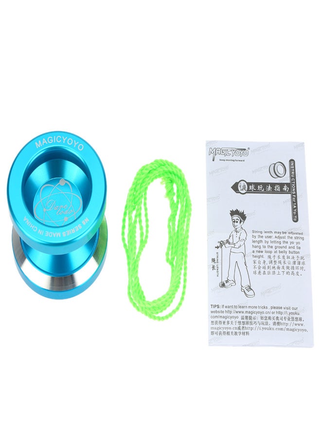 Magic Yoyo Professional Magic Yoyo N8 Aluminum Alloy Metal Yoyo 8 Ball KK Bearing with Spinning String for Kids Blue - Image 4