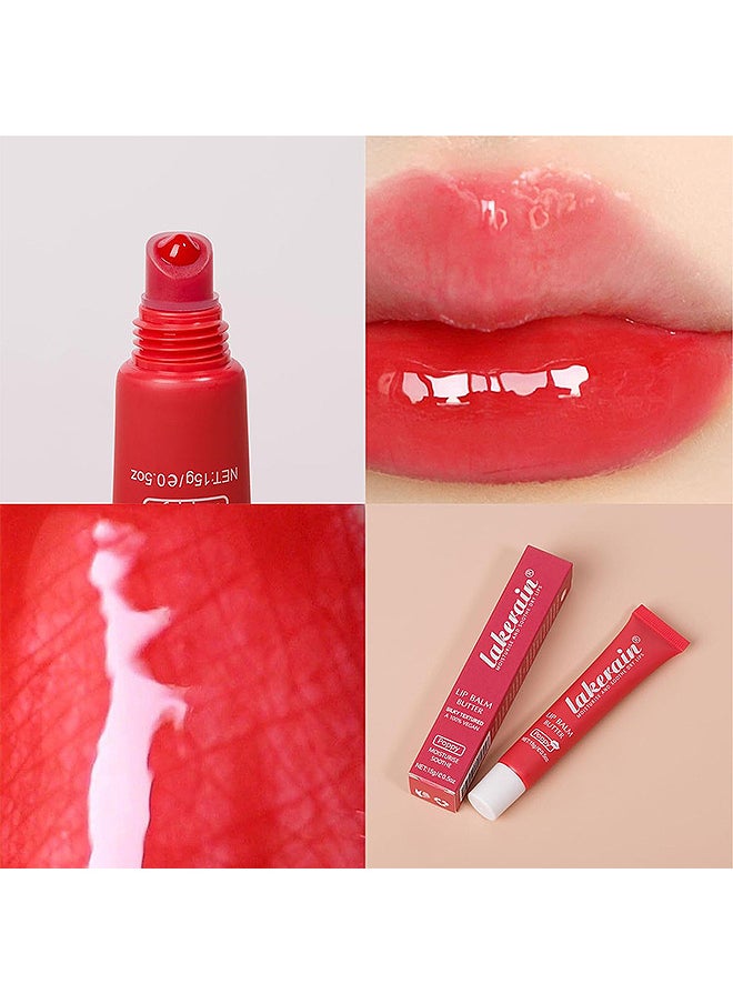 lakerain - Lip Balm Butter, Hydrating Lip Balm With Glossy Finish, Moisturizing Lip Balm Care For Soft And Smooth Lips, Lip Treatment For Dry, Chapped Lips (Poppy) - Image 1