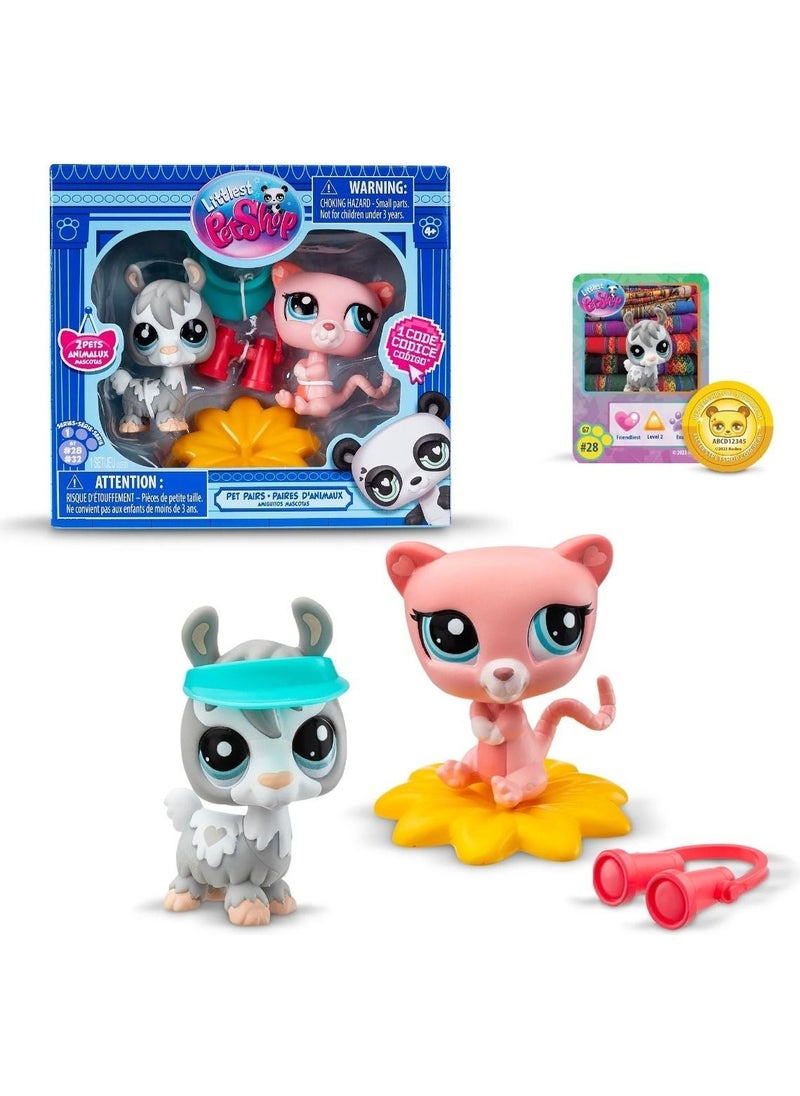 Littlest Pet Shop - Lps Minis Alpaca and Mouse 2 Piece Figure Set - Image 1
