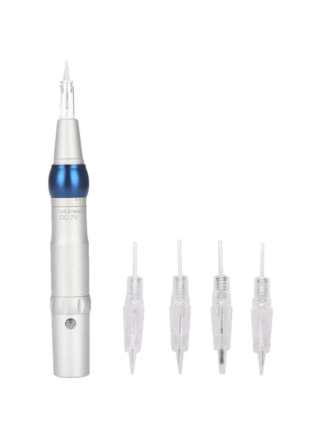 مجموعة ماكينة تاتو الحواجب والشفاه أبيض/أزرق - Image 1