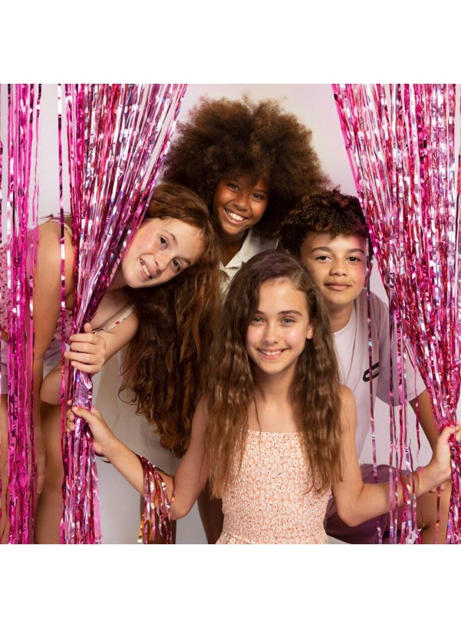 Mordely Metallic Foil Fringe Curtain, Shiny Tinsel Backdrop with Adhesive Strip, 3.3 x 6.5 FT for Birthday, Wedding & Graduation - Image 4