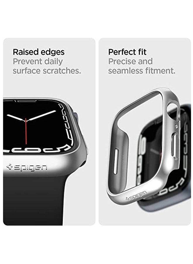Spigen غطاء حماية رفيع مناسب لساعة Apple Watch Series 9/8/7 (45 ملم) - جرافيت  - Image 4