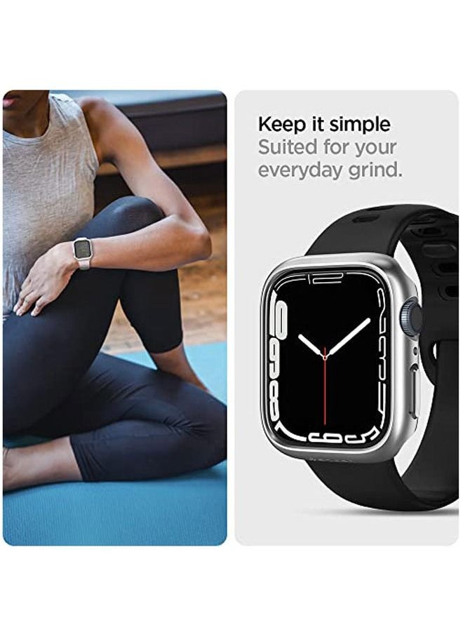 Spigen غطاء حماية رفيع مناسب لساعة Apple Watch Series 9/8/7 (45 ملم) - جرافيت  - Image 5