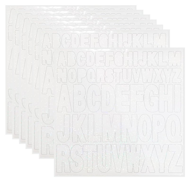 Starboling Letter Stickers,2 Inch+1 Inch White Alphabet Sticker,Self Adhesive Vinyl for Crafts Outdoor Sign Wall Mailbox Windows Doors Car posterboard - Image 1