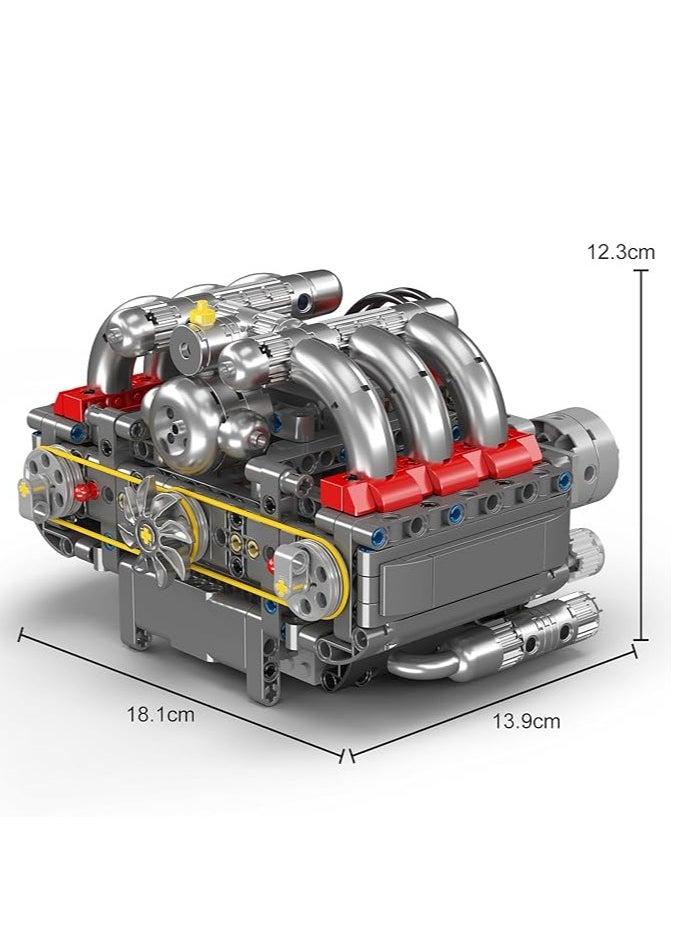 mould king - 10193 Boxer Engine Model Kit - Build Your Own Mini Engine, Car Engine Replica Build Blocks Set for Kids/Adult (609 Pcs) - Image 1