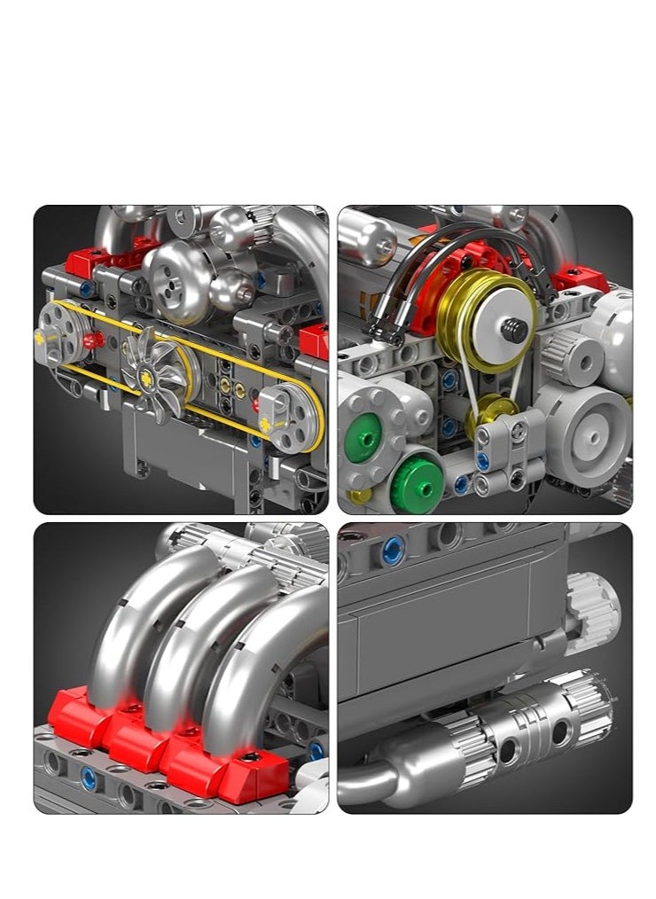 mould king - 10193 Boxer Engine Model Kit - Build Your Own Mini Engine, Car Engine Replica Build Blocks Set for Kids/Adult (609 Pcs) - Image 1