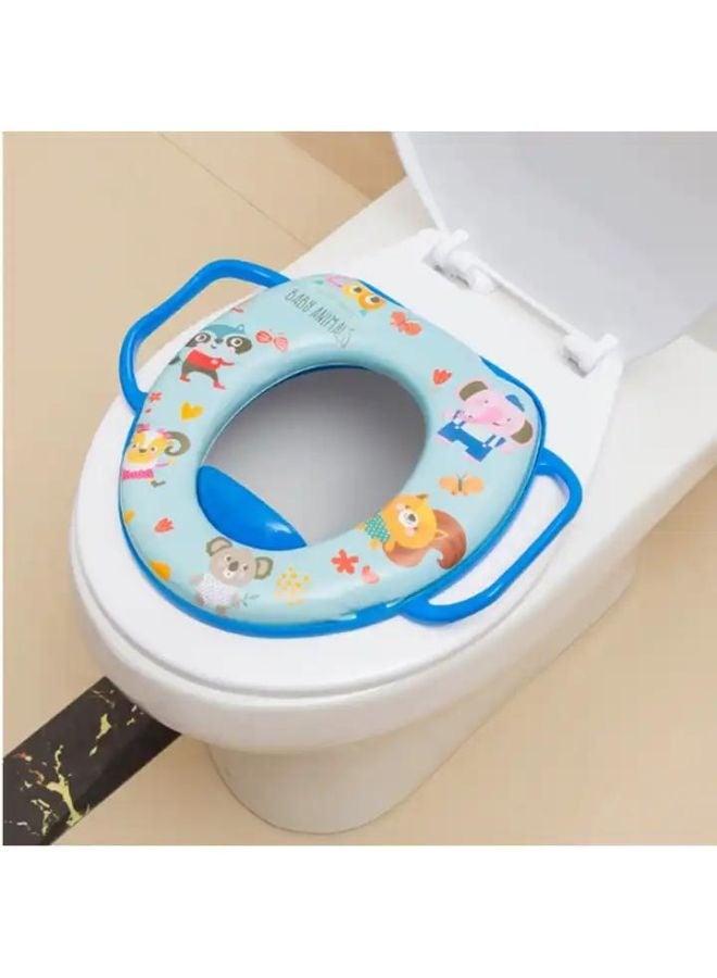 مقعد للأطفال بمقبض، مقعد مرحاض ناعم متعدد الاشكال - Image 2