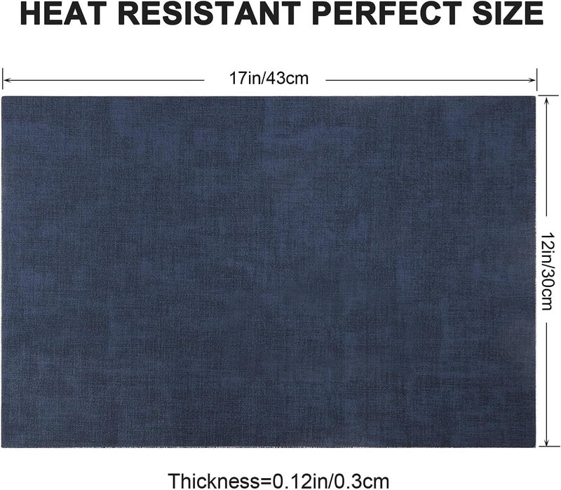 BS B&S Reversible Rectangular Knitted Placemat - Dark Grey & Deep Blue - Image 3