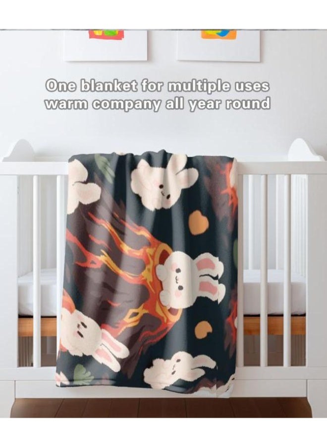 عام بطانية رقيقة من الفانيلا الكرتونية للأطفال والرضع (دافئة ومريحة، ومناسبة للنوم والألعاب) 70 سم * 100 سم - Image 2