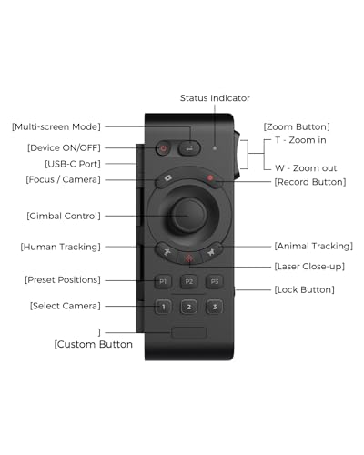 OBSBOT Tail Series Smart Remote Controller, PTZ Control via Gimbal Button or Wrist Movements, Bluetooth Wirelessly Connect up to 3 OBSBOT Tail 2/Air and Control Over Tail Air/Tail 2 Various Features. - Image 2