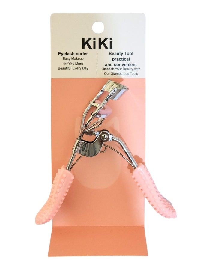 KIKI Convenient and practical Eyelash Curler Portable Travel Eye Lashes Clip Professional Stainless Steel Eyelash Curler for Women Girl - Pink  - Image 1