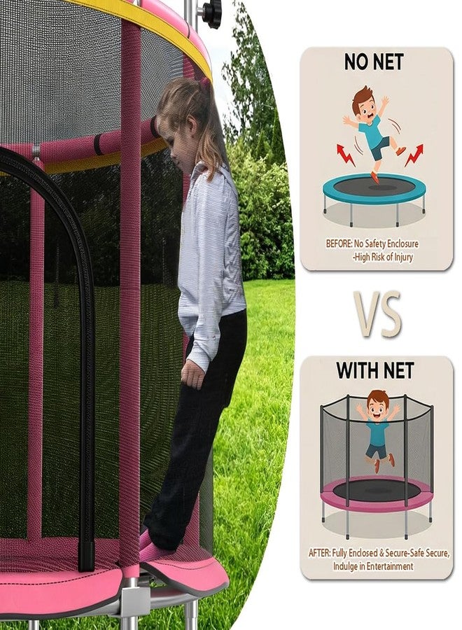 BIWKONI Trampoline Safety Net, 48" 55" 60" Trampoline Replacement Net Accessories, Tear Resistant Kids Protective Fences,55" 140cm - Image 4