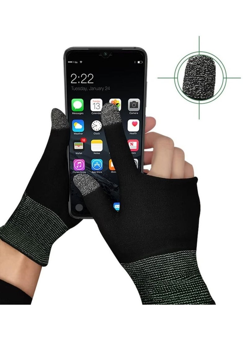 Beauenty Gaming Gloves - The Newest Sweatproof Finger Gloves with Touch Screen Compatibility, Designed with Silver Fiber G1 Material for PUBG Mobile Phone Games Accessories (1Pair)  - Image 2