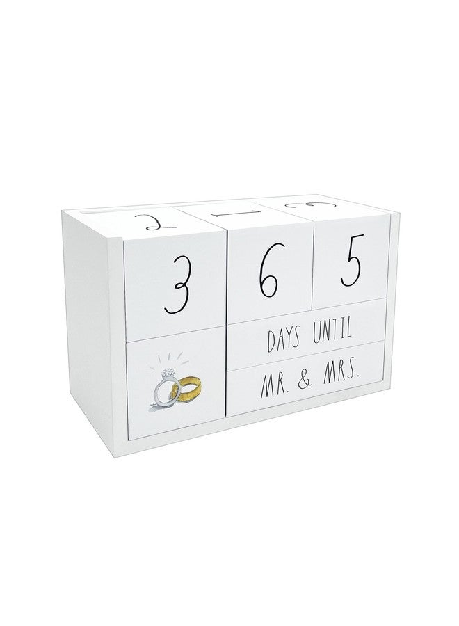 Rae Dunn Countdown Calendar - 9 Piece Wedding Countdown Block Set for Recently Engaged Women and Men - Engagement Gift for Couples, Bride to Be Gifts for Her - Count Down Birthday, Anniversary - Image 1