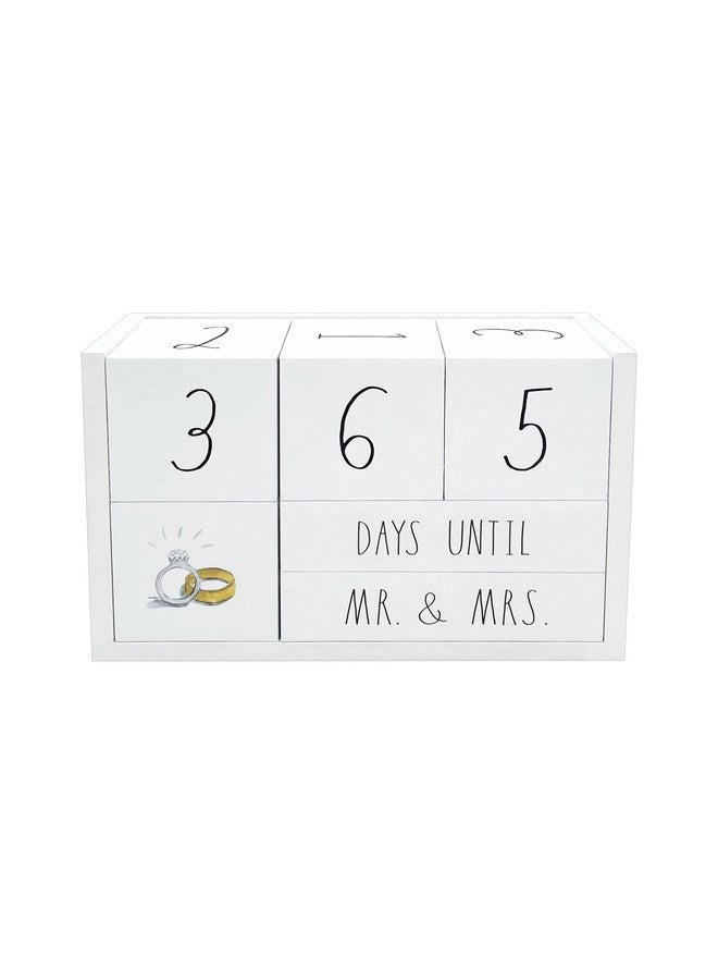 Rae Dunn Countdown Calendar - 9 Piece Wedding Countdown Block Set for Recently Engaged Women and Men - Engagement Gift for Couples, Bride to Be Gifts for Her - Count Down Birthday, Anniversary - Image 2