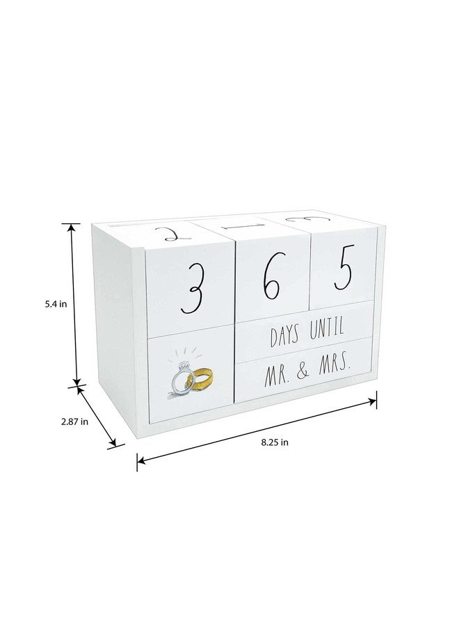 Rae Dunn Countdown Calendar - 9 Piece Wedding Countdown Block Set for Recently Engaged Women and Men - Engagement Gift for Couples, Bride to Be Gifts for Her - Count Down Birthday, Anniversary - Image 3