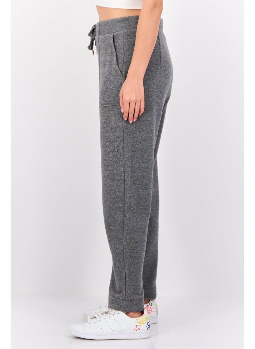 ESPRIT Women Regular Fit Straight Leg Heather Sweatpants, Grey  - Image 3