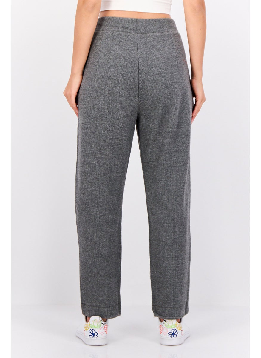 ESPRIT Women Regular Fit Straight Leg Heather Sweatpants, Grey  - Image 4