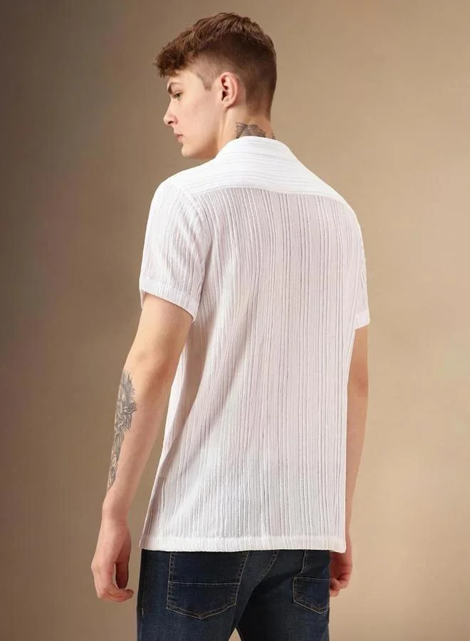 Dennis Lingo Button-Down Collar Plain Short Sleeve Shirt by Styli