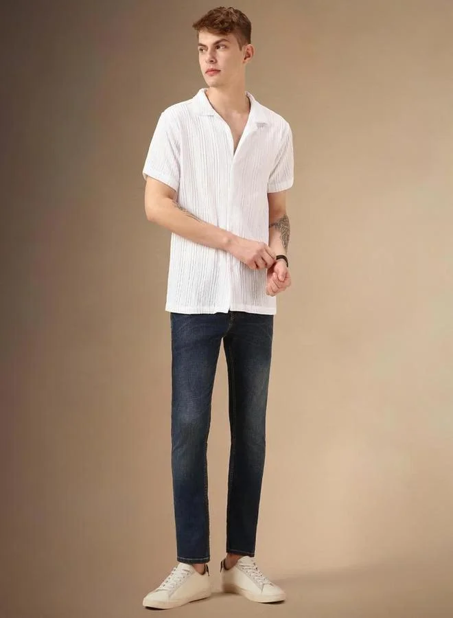 Dennis Lingo Button-Down Collar Plain Short Sleeve Shirt by Styli