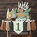 HODIHIWI Wild One 1st Highchair Banner Wood Bead Tassel Garland Lion Crown Hat Wooden Cake Topper Birthday Party Decorations - Image 3