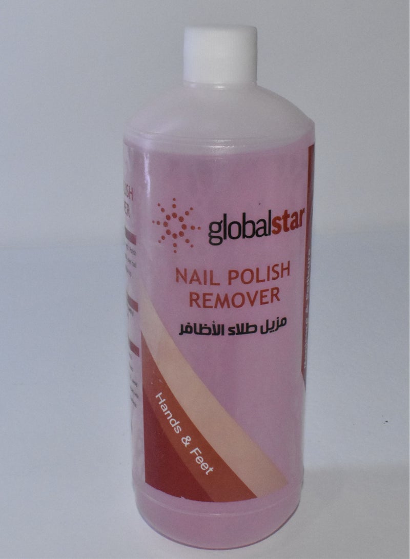 Global Star Nail Polish Remover Pink 1000ml - Image 1