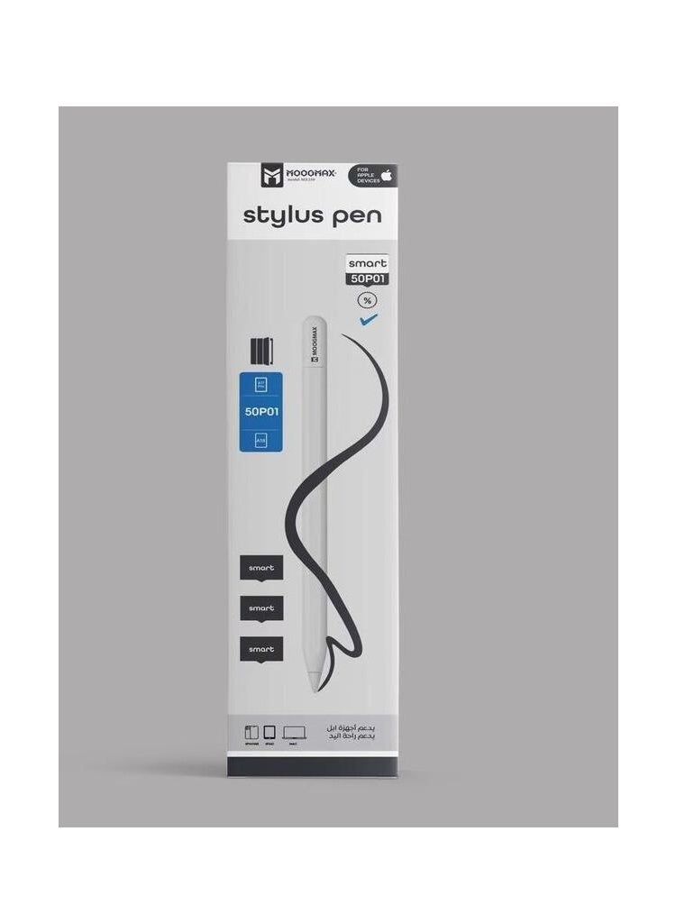 موجماكس قلم MOOGMAX MX-PS08 الذكي - متوافق مع أجهزة Apple iPad، كتابة دقيقة، رؤوس قابلة للاستبدال، دعم الإمالة، شحن مغناطيسي - Image 2