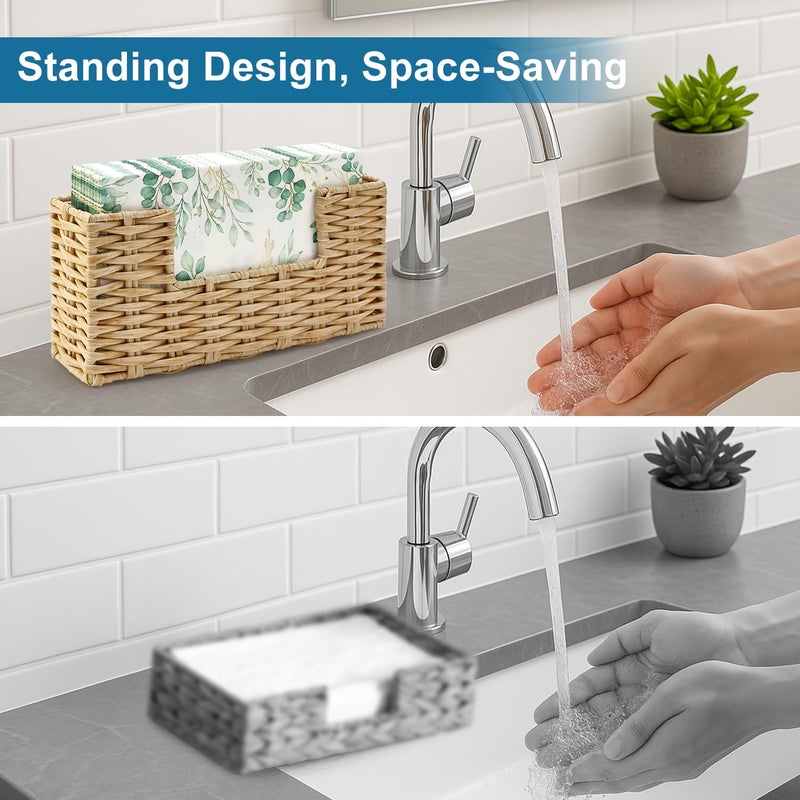 Ayiaren Paper Guest Towel Holder for Bathroom Napkin Holders Disposable Hand Face Towel Stand Modern Vertical Napkin Dispenser Holder Tray for Kitchen Table Tissue Holders Guest Bathroom Decor Essentials - Image 3