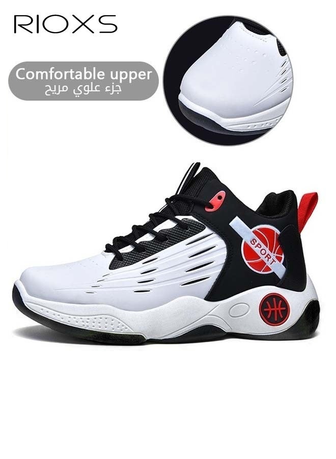 RIOXS Men's Athlesiure Shoes, Classic Style Basketball Shoes, Comfort Breathable Running Shoes for Men, Fashion Tennis Basketball Sneakers Athletic Shoes, Lightweight Gym Shoes, Non-Slip Trainers for Jogging Hiking and Outdoor Use - Image 4