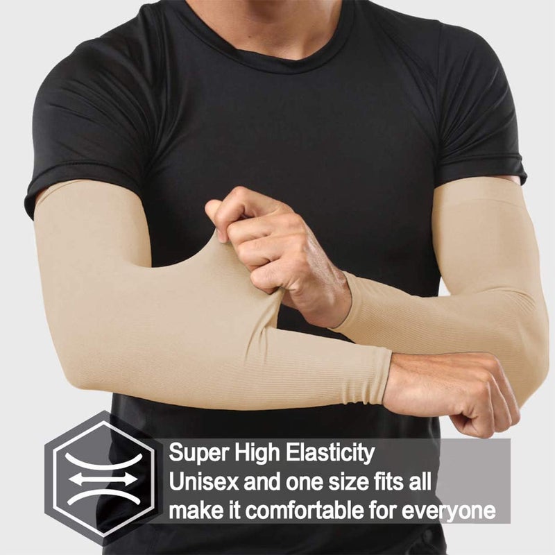 Feeke 4-Pairs Arm Sleeves for Men and Women - Tattoo Cover Up - Cooling Sports Sleeve for Basketball Golf Football - Image 3