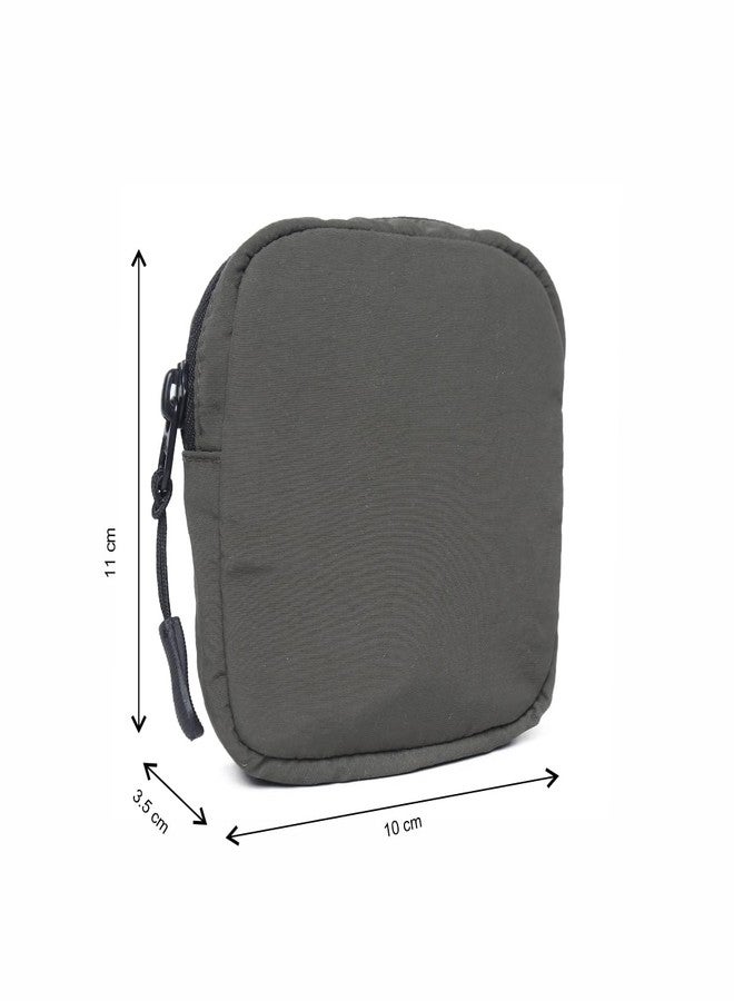 ASTRID Square Coin Pouch with Loop and Zipper Closure (Green) - Image 3