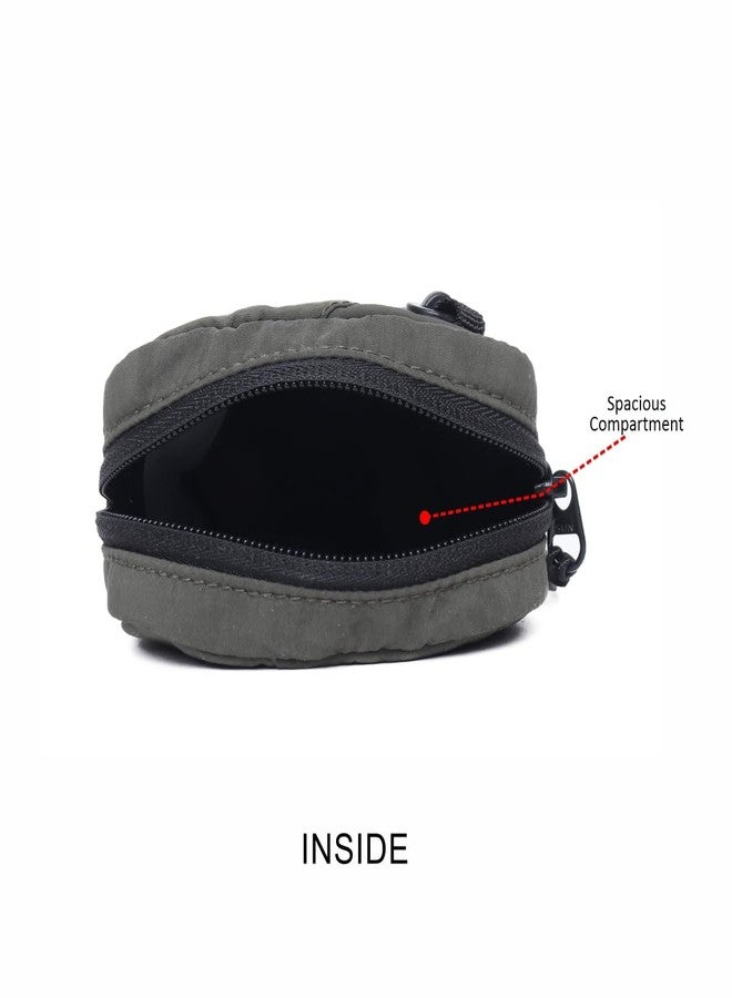 ASTRID Square Coin Pouch with Loop and Zipper Closure (Green) - Image 4