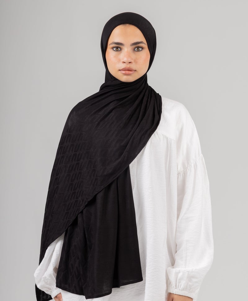 طرحة كويتية أنيقة من ليكرا أسود