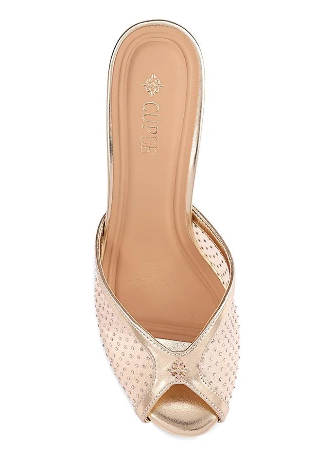 كابلي Cuple Embellished Multi Strap Flat Slides