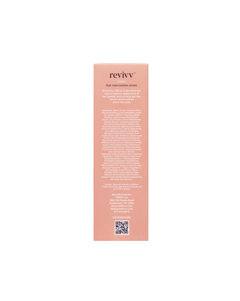 WETHRIVV REVIVV Women Hair Growth Serum, 100% Natural Growth Products, Topical Solution for Visibly Thicker & Fuller Hair, Dermatologist Recommended, 1-Pack, 1oz Bottle, 45-Day Supply - Image 5