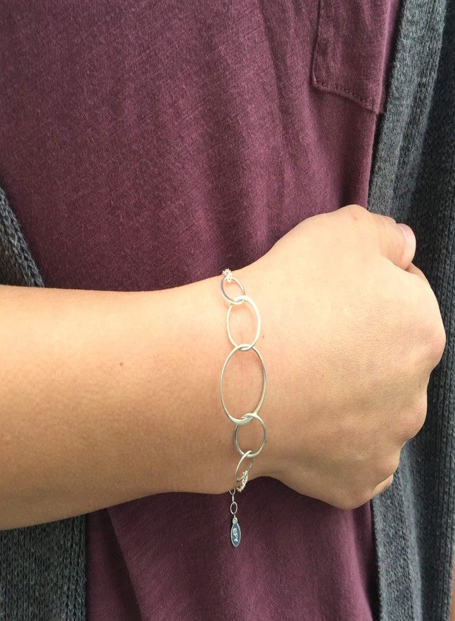 EFYTAL 50 Birthday Gifts, 925 Sterling Silver 5 Ring Bracelet for Women, 5 Circles Jewelry, Gifts for 50 Year Old, 50th Birthday Gifts for Sister - Image 2