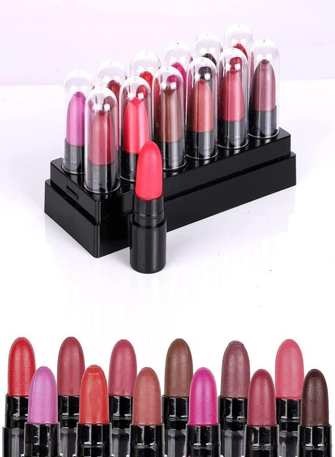 Aasakt 12 pcs Matte Lipstick Set Mini Crayon Matte Lipstick Set for Women Long Lasting Waterproof Lipsticks (Set of 12 Color) - Image 1