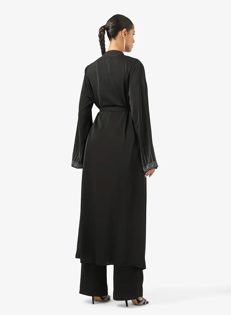 Khizana Abaya With Shimmer Hem