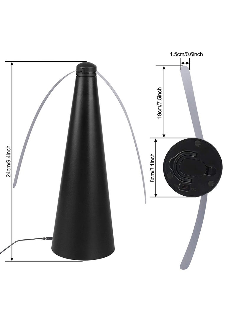 Fly Fan for Tables Indoor Outdoor Meal, Portable Table Fly Fan Keep for Your Food Clean Fly Deterrent Fan for Indoor Outdoor Meal Food Fly Fans Keep Flies Away from Your Food and Your Family (2pcs) - Image 2