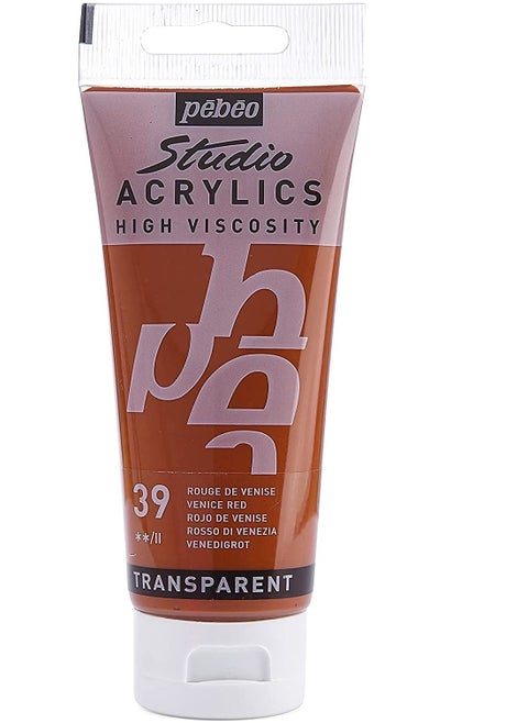 Pebeo Studio Acrylics Fine Acrylic 100 ML Venice Red