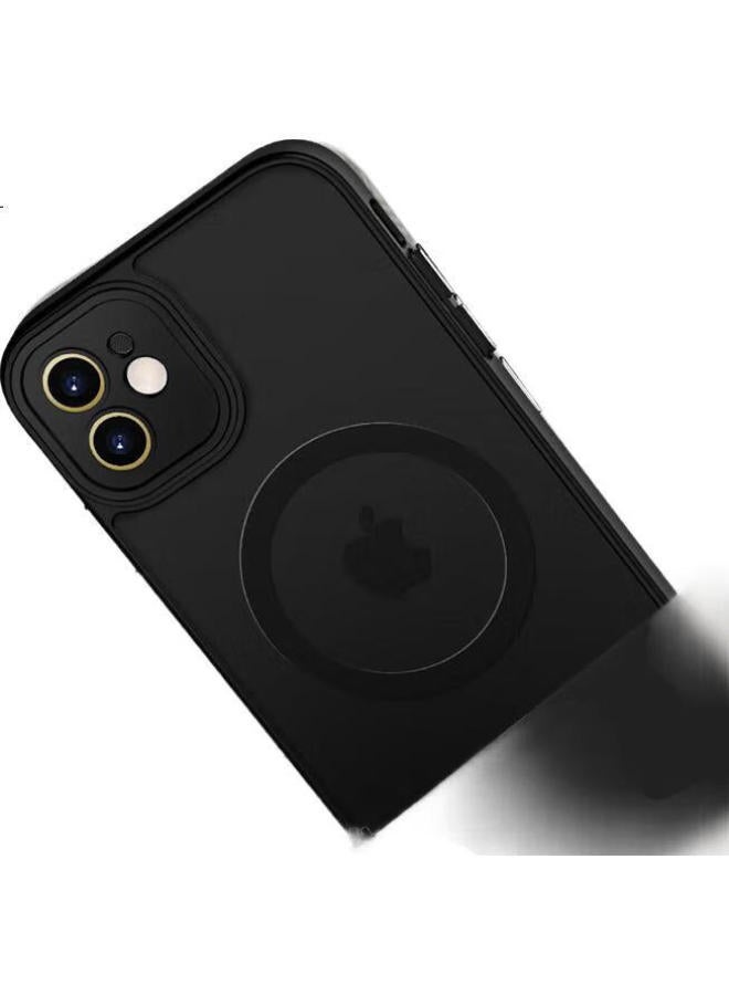 Keklle Iphone 12 Case Apple 12 Protective Cover Magnetic Adsorption Wireless Charging Frosted Anti-fall Lens Full Package Soft Edge Protection Case Ivory White - Image 2