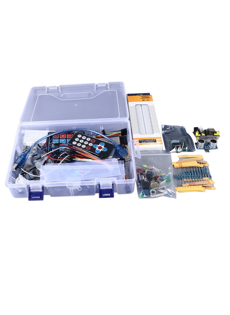 Generic Electronic Component Kit 830 Breadboard LED Buzzer Resistor Temp Humidity Sensor Electronics Starter Kit  - Image 1