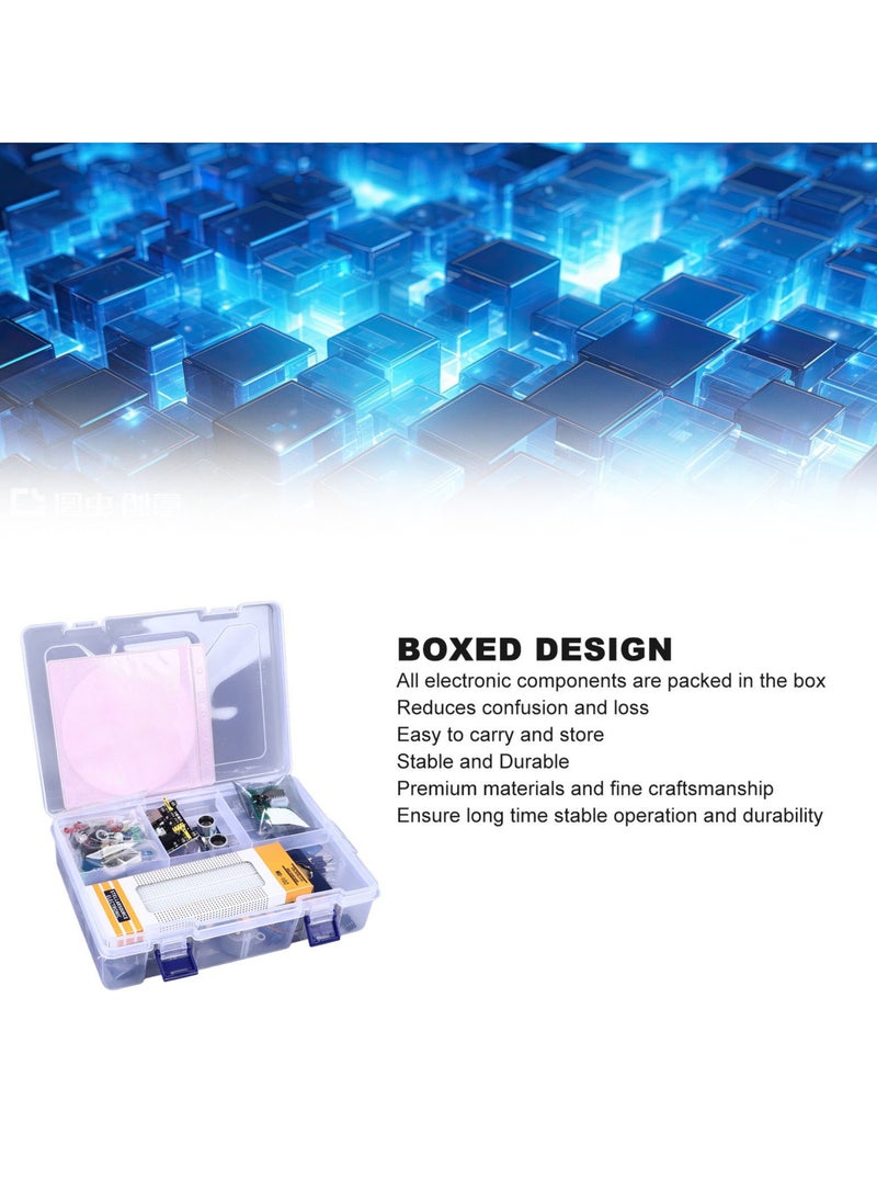 Generic Electronic Component Kit 830 Breadboard LED Buzzer Resistor Temp Humidity Sensor Electronics Starter Kit  - Image 4