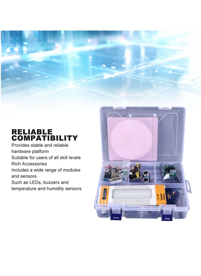 Electronic Component Kit 830 Breadboard LED Buzzer Resistor Temp Humidity Sensor Electronics Starter Kit